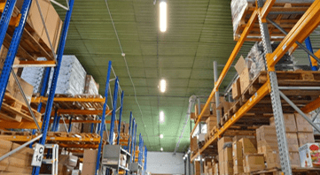 Průmyslové osvětlení - LED osvětlení průmyslové haly a skladů firmy Borgy